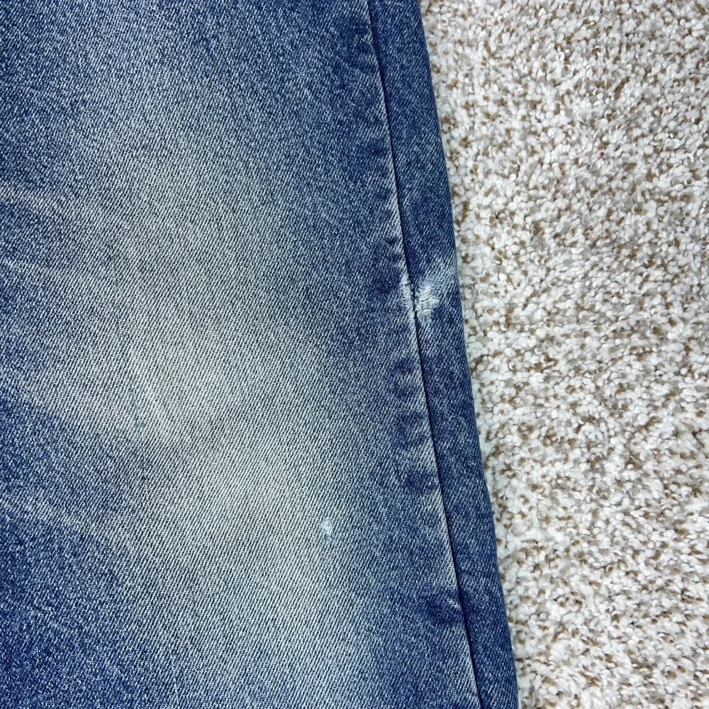 Vintage OshKosh Bgosh Jeans Mens 38x32 Blue Flannel Lined Plaid Straight Leg USA